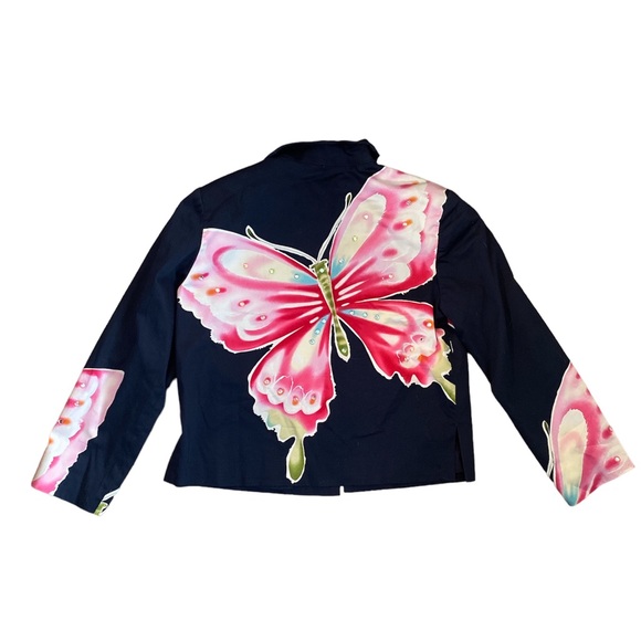 Elyse Hart LTD Vintage Butterfly Blazer - Picture 1 of 8